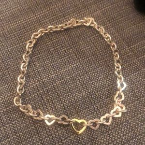 Tiffany heart link necklace